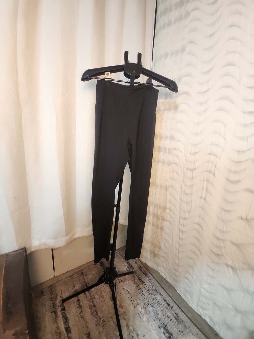 Reebok Leggings Size S Black Mesh Panel Activewear Pants